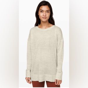 Lululemon Well Being Crew Sweater *Linen Heathered Muslin size L
